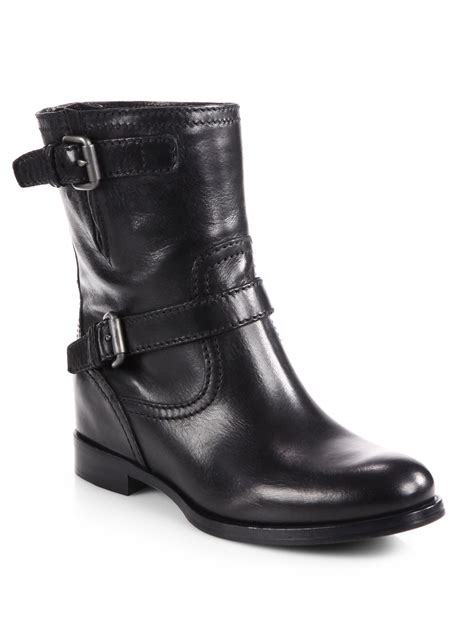 prada leather double buckle motorcycle boots|Amazon.com .